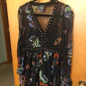 Anthropologie Botanical Print Dress